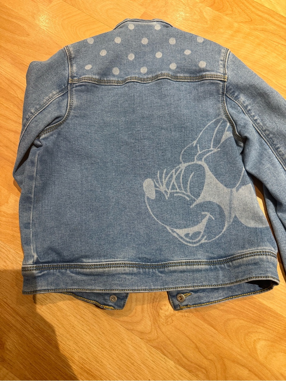 Disney Light Blue Denim Jacket with Minnie Silhouette